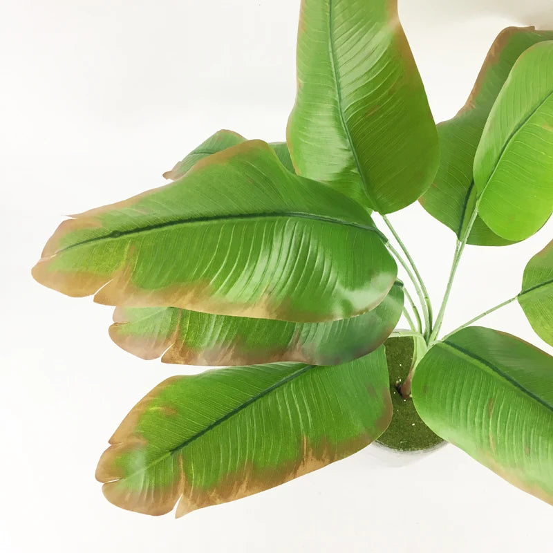 grandes plantes artificielles monstera et bananier pour décoration intérieure - vue 6 sur 9