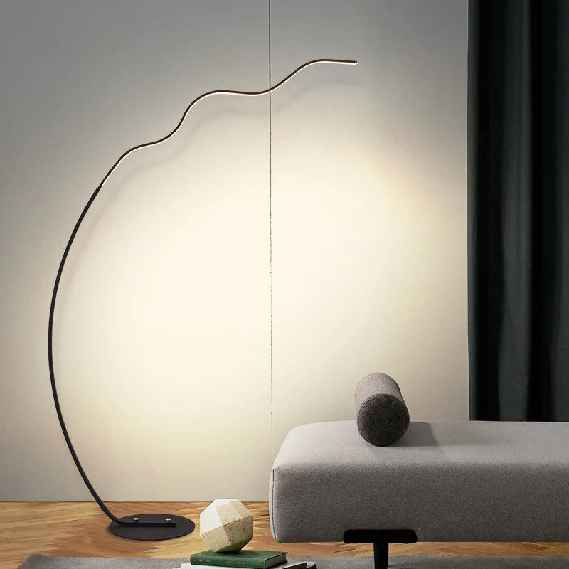 Lampadaire ondulé LED à télécommande - vue 5 sur 8