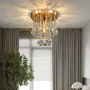 suspension en cristal doré et argenté décoratif