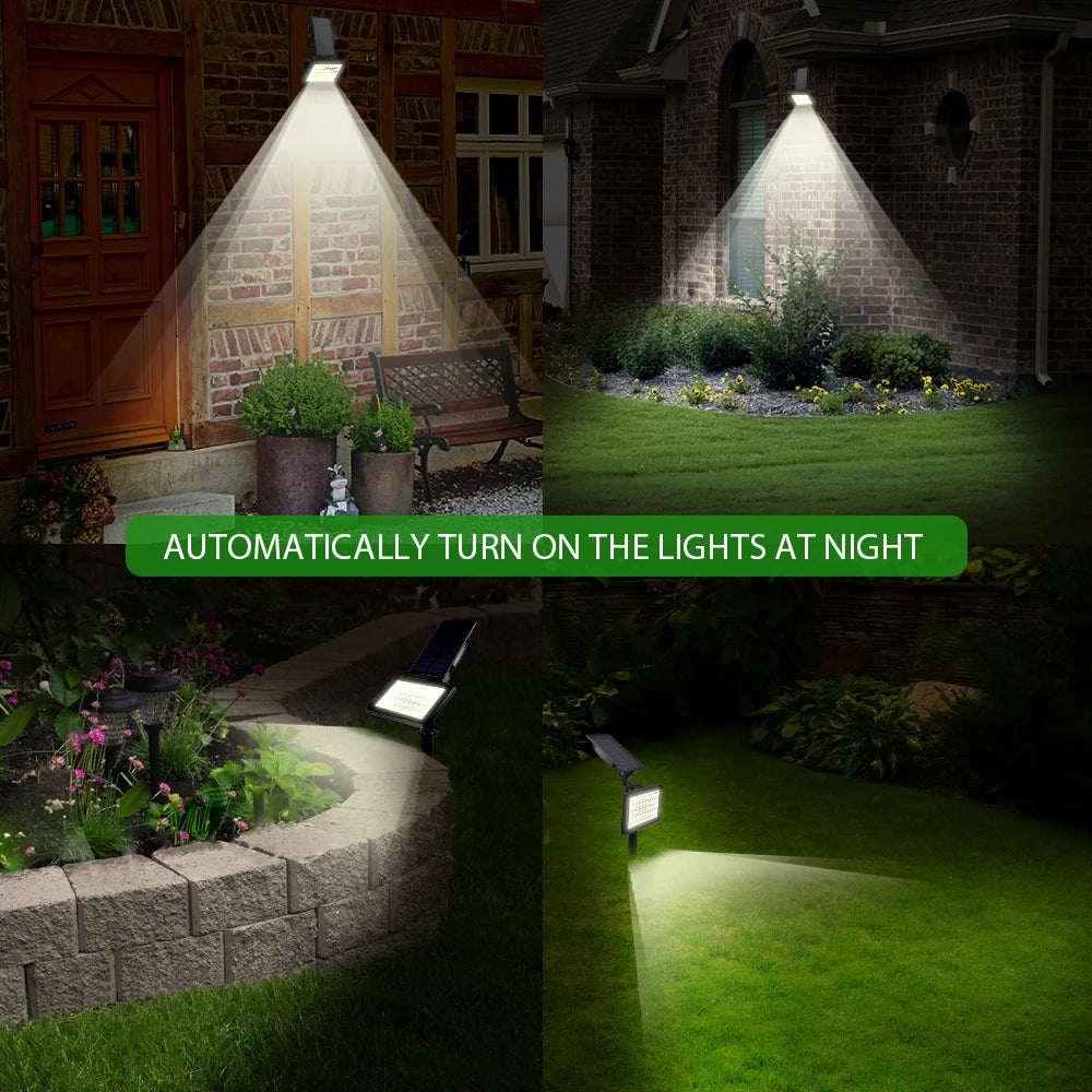 lampe solaire extérieure 50 led t-sunrise éclairage mural décoratif - vue 7 sur 7