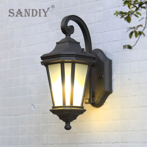 SANDIY Vintage applique murale extérieure IP65 étanche applique pour maison porte porche Villa jardin rétro extérieur applique E27/E26