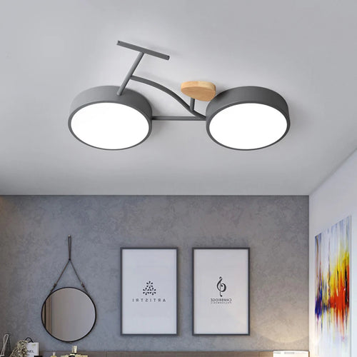 plafonnier led moderne au design nordique monté en surface - vue 4 sur 9
