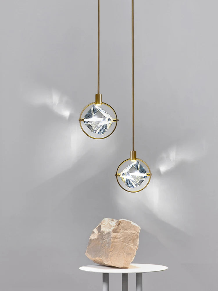 lustre led postmoderne créatif nordique luxe cristal bar - vue 5 sur 8