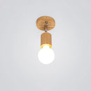 plafonnier moderne à leds en bois nordique pour intérieur