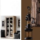 lustre vintage oukaning 4 lumières en bois suspendu industriel