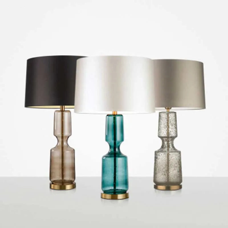 Retro glass bedside lamp with minimalist design for interior decor - vue 5 sur 12