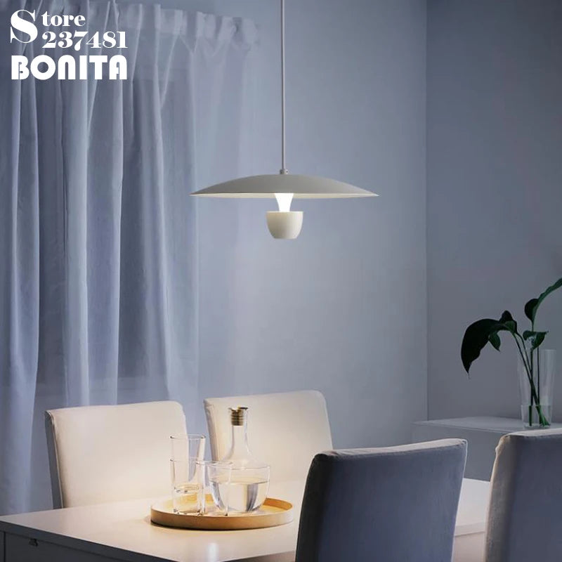 suspension moderne à led en aluminium design nordique - vue 4 sur 7