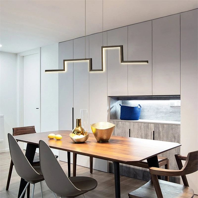 lustre géométrique post-moderne nordique led pour restaurant - vue 4 sur 8