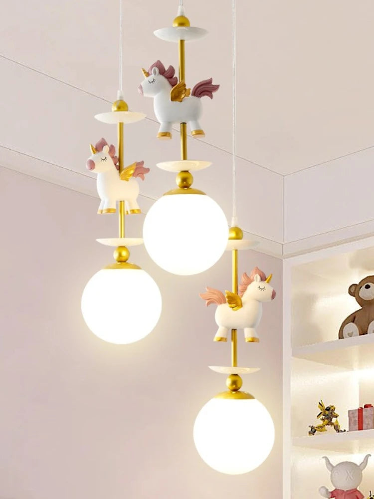 Modern minimalist nordic children's chandelier - vue 2 sur 5
