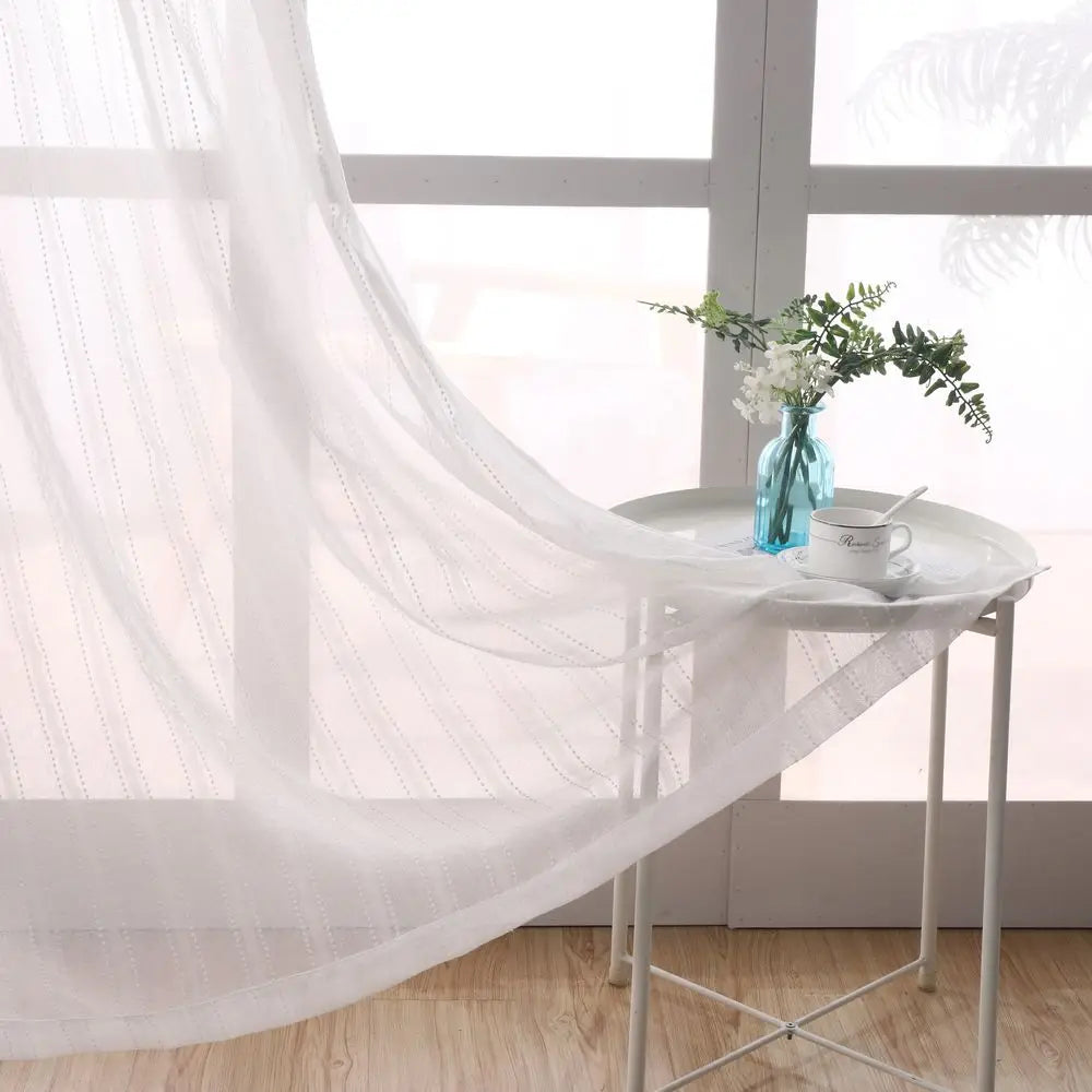 Rideau art deco rayures style europeen salon chambre - vue 4 sur 10