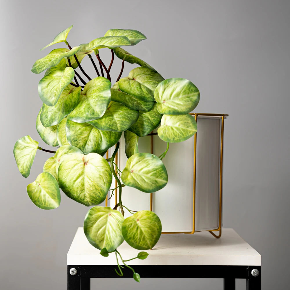 plantes artificielles suspendues en rotin pour décoration intérieure - vue 9 sur 12