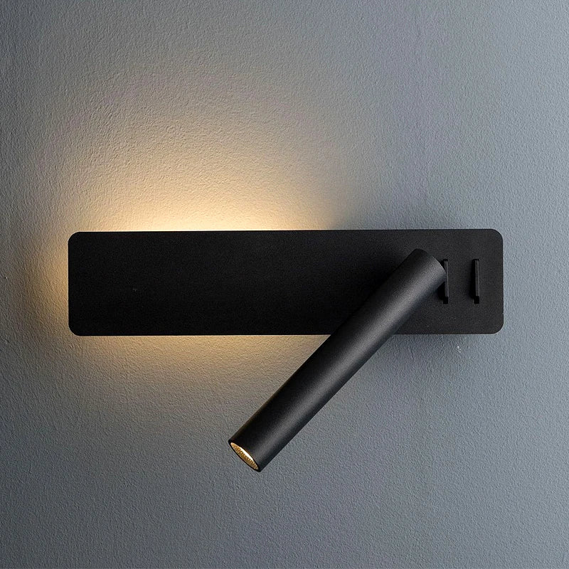 Applique murale led rotative 6w 3w chambre tête lit livre nuit - vue 8 sur 8