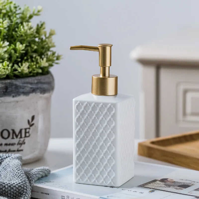 distributeurs de savon liquide en céramique pour salle de bain cadeau - vue 5 sur 11