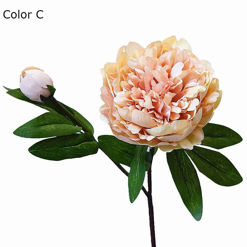 branche de fleurs artificielles de pivoine pour décoration élégante - vue 12 sur 13