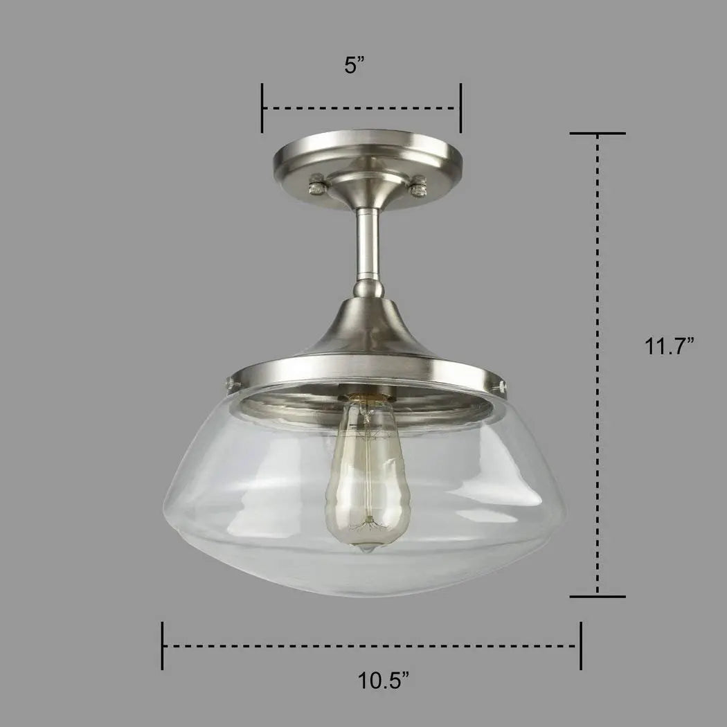 Lustre rétro-industriel lampe en cristal clair verre Transparent lumière salle à manger intérieur ménage chambre lustre plafond - vue 8 sur 8