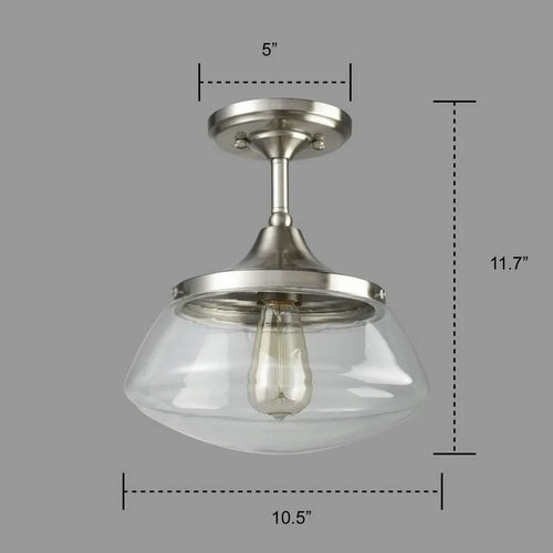Lustre rétro-industriel lampe en cristal clair verre Transparent lumière salle à manger intérieur ménage chambre lustre plafond - vue 8 sur 8