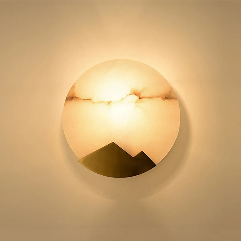 Minimalist marble LED wall light for elegant interiors