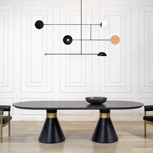 Minimalist retro designer chandelier for contemporary interiors - vue 6 sur 12