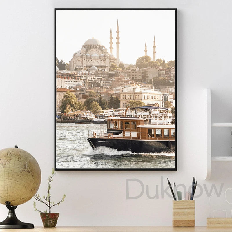 carte d'istanbul photographie paysage art mural moderne - vue 4 sur 10