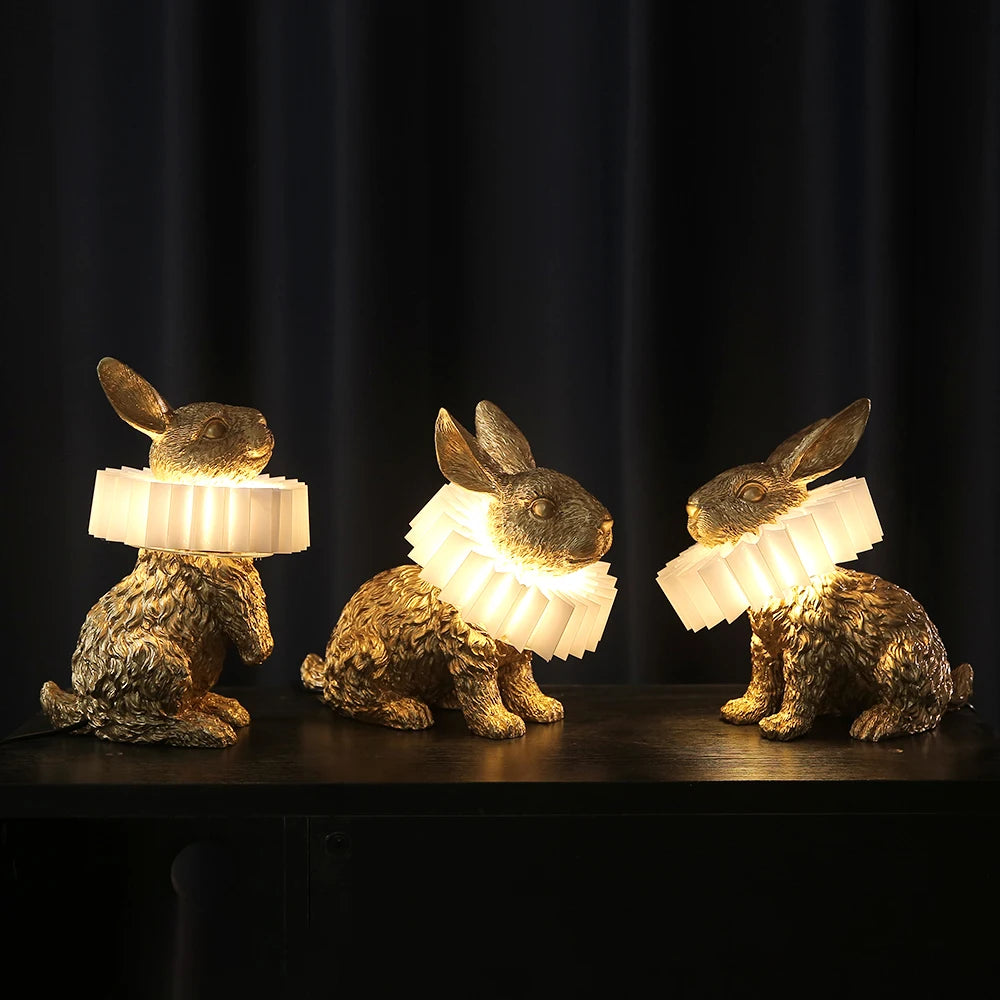 Lampe de table en forme de lapin pour chambre à coucher - vue 5 sur 15