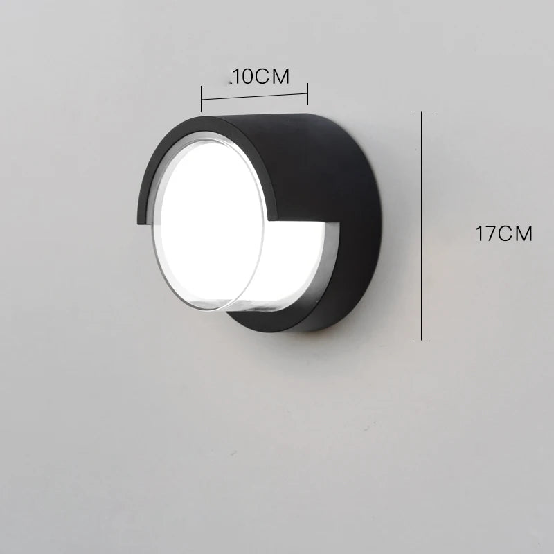 Éclairage mural extérieur moderne étanche IP54 porche balcon terrasse lampe applique jardin en aluminium décor à la maison applique murale lampe - vue 8 sur 10