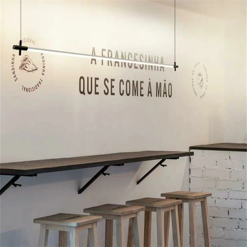 Suspension simples lampe de salle à manger lampes LED de cuisine pour la maison lampe suspendue table à manger longue lampe à bande éclairage minimaliste - vue 4 sur 7