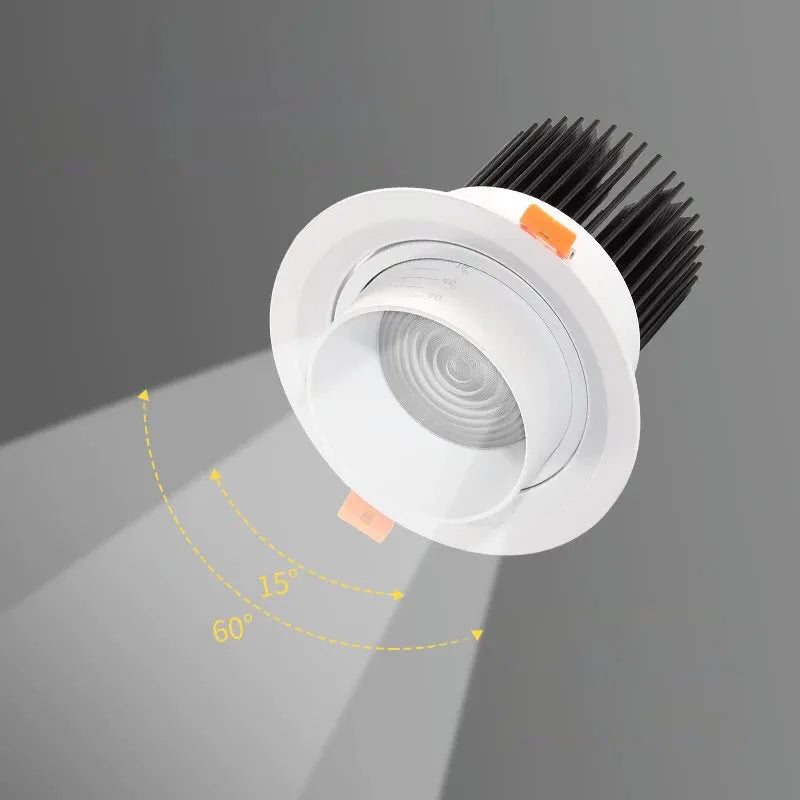 spots encastrés dimmables avec zoom intégré pour éclairage intérieur - vue 4 sur 4