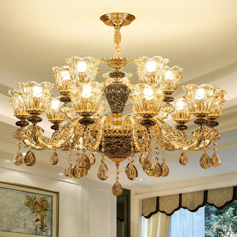 lustre en cristal de luxe pour une ambiance minimaliste - vue 2 sur 16