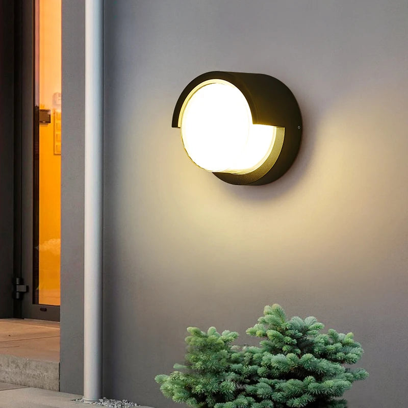 Éclairage mural extérieur moderne étanche IP54 porche balcon terrasse lampe applique jardin en aluminium décor à la maison applique murale lampe - vue 5 sur 10