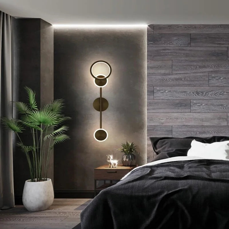 applique murale moderne à led trois lumières pour lecture et escalier - vue 5 sur 10