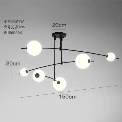 Minimalist Nordic designer pendant light for creative decor - vue 8 sur 7