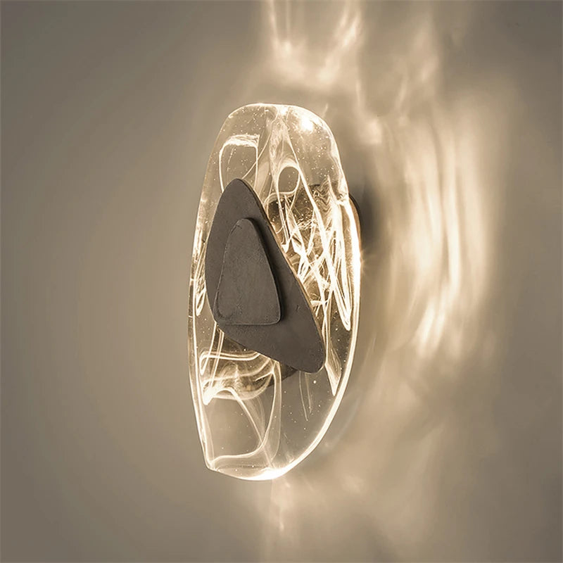 applique murale led en cristal nordique pour divers espaces - vue 2 sur 8