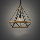 Retro pendant light in hemp rope and vintage metal