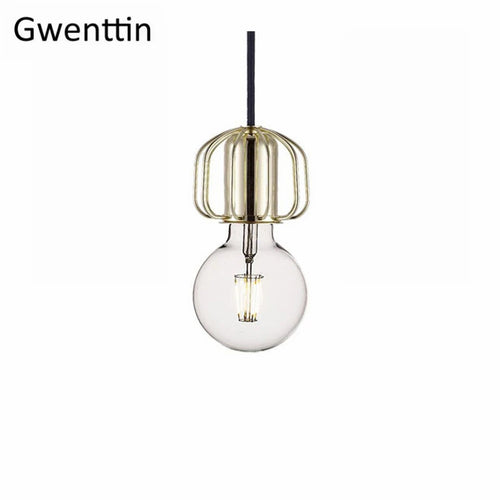 Minimalist nordic iron pendant light for interiors - vue 12 sur 12