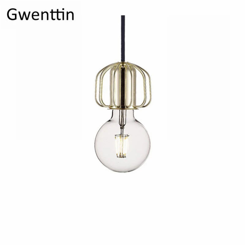 Minimalist nordic iron pendant light for interiors - vue 12 sur 12