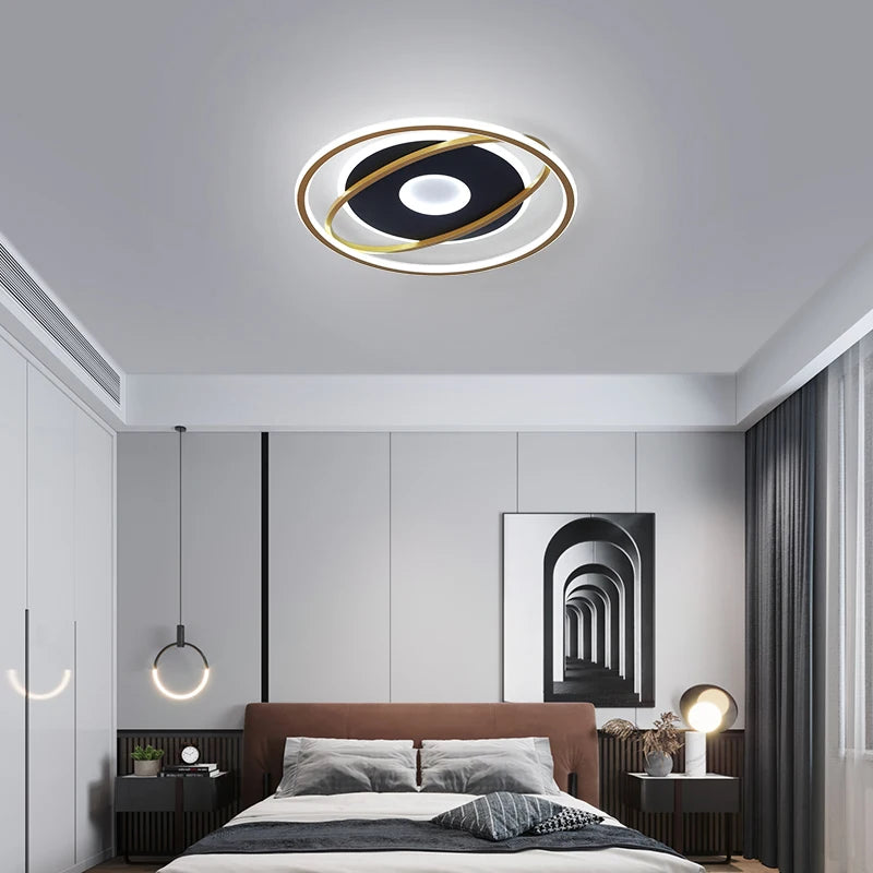 plafonnier led design moderne ultra fin pour intérieur décoratif - vue 6 sur 11