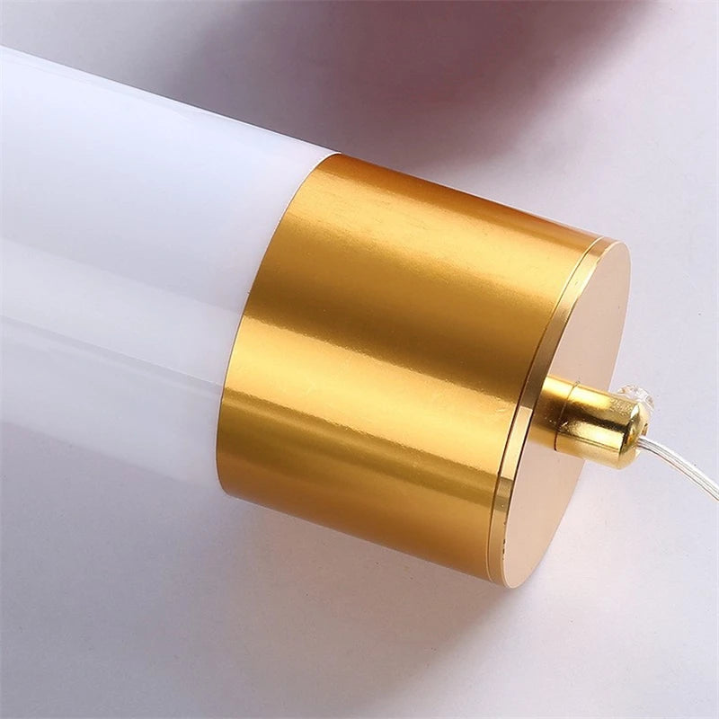 Nordic minimalist long tube acrylic LED pendant light - vue 4 sur 10