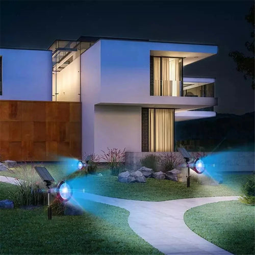 projecteur solaire réglable à 7 led pour jardin étanche décoratif - vue 3 sur 9
