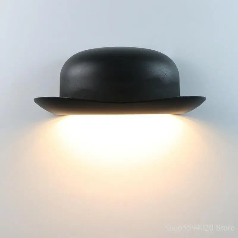 applique murale extérieure à led en forme de chapeau de paille