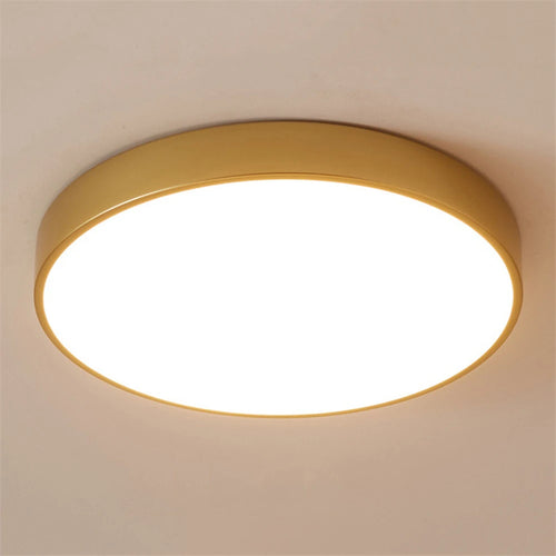 Ultra-mince 5 cm Or LED Plafonnier Moderne Rond Montage En Surface Plafonnier Panneau Lampe Télécommande Lumière Pour Foyer Chambre - vue 4 sur 9
