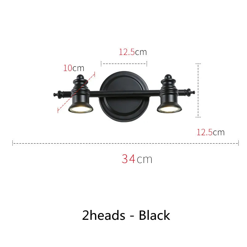 American Bronze Mirror Front Light , Bathroom Wall Lamps Mirror Light ,Powder Room Mirror Wall Lights Lighting LED Makeup Mirror - vue 21 sur 23
