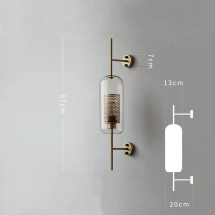 Industrial vintage wall light for Nordic retro decor