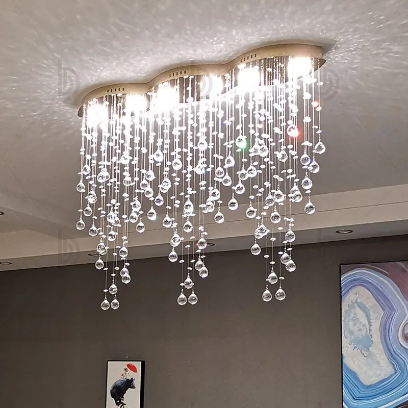 suspension en cristal pour décoration intérieure moderne élégante et lumineuse - vue 7 sur 8