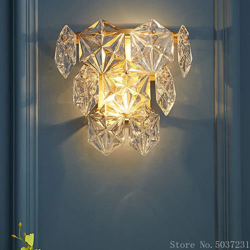 applique murale en cristal de luxe design moderne décoratif