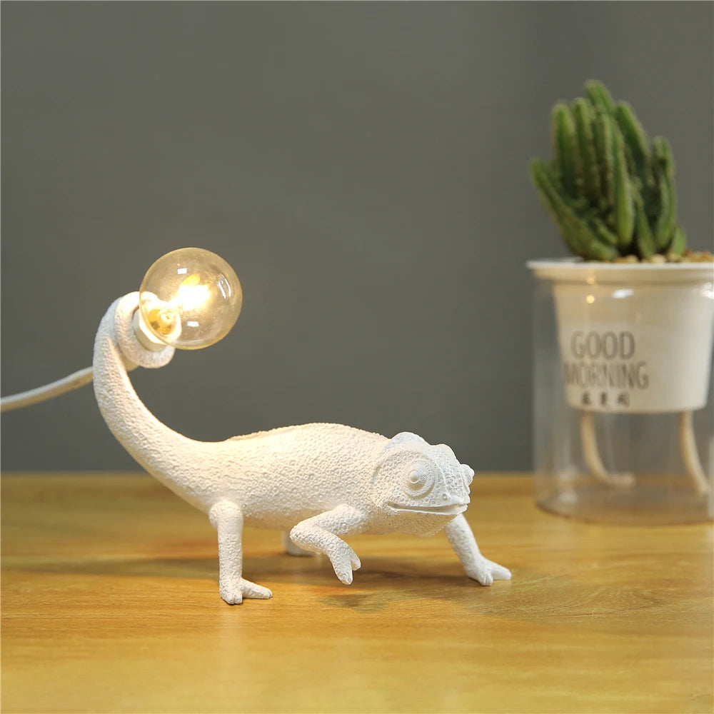 applique murale lézard mignon en résine luminaire de nuit - vue 2 sur 11