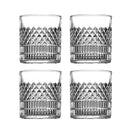 lot 4 verres whisky relief vintage epais resistants