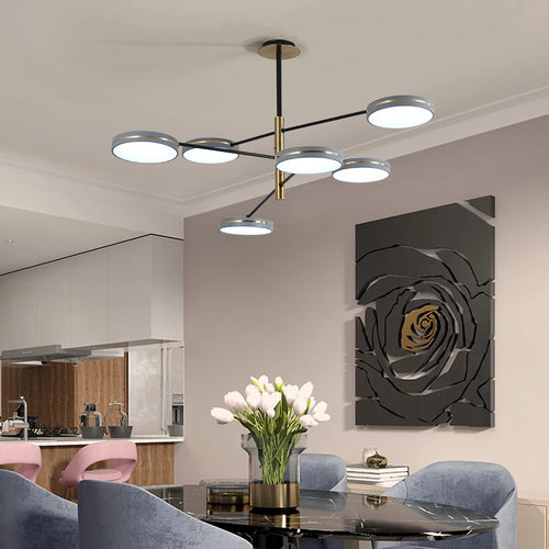 lustre led moderne décoration tuyau érigé éclairage intérieur - vue 3 sur 10