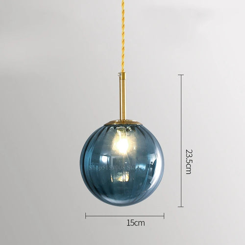 simplistic modern design glass LED pendant light - vue 11 sur 12