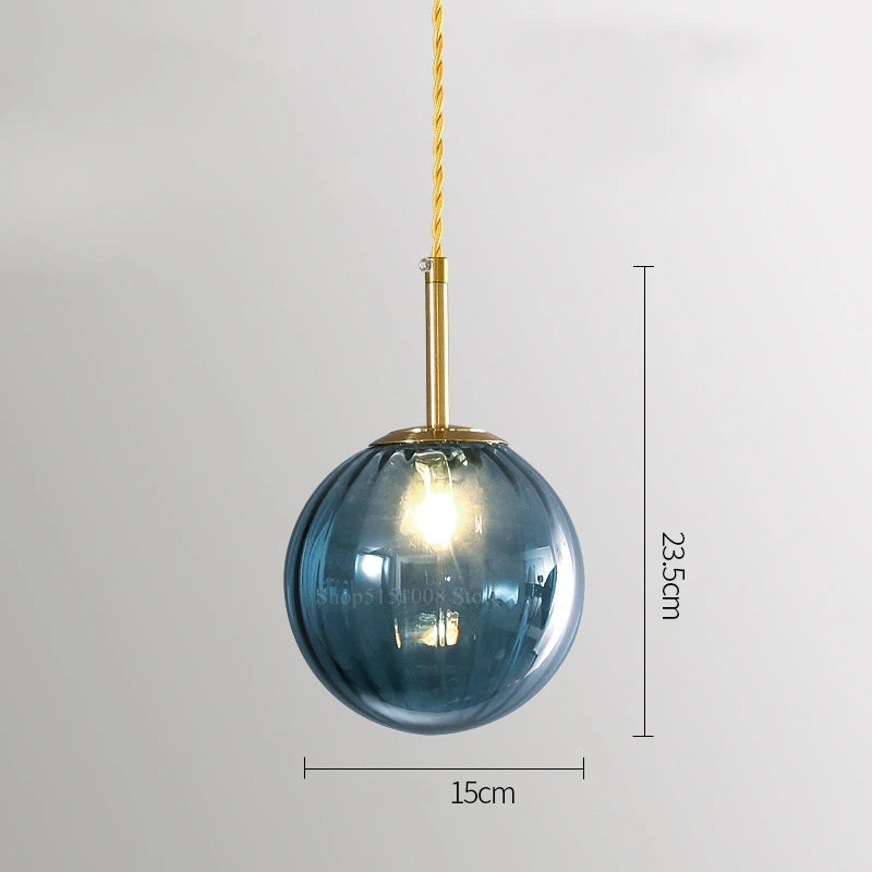 simplistic modern design glass LED pendant light - vue 10 sur 12