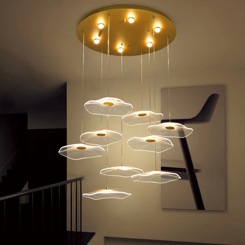 lustre nordique en acrylique design créatif pour espaces élégants - vue 4 sur 12